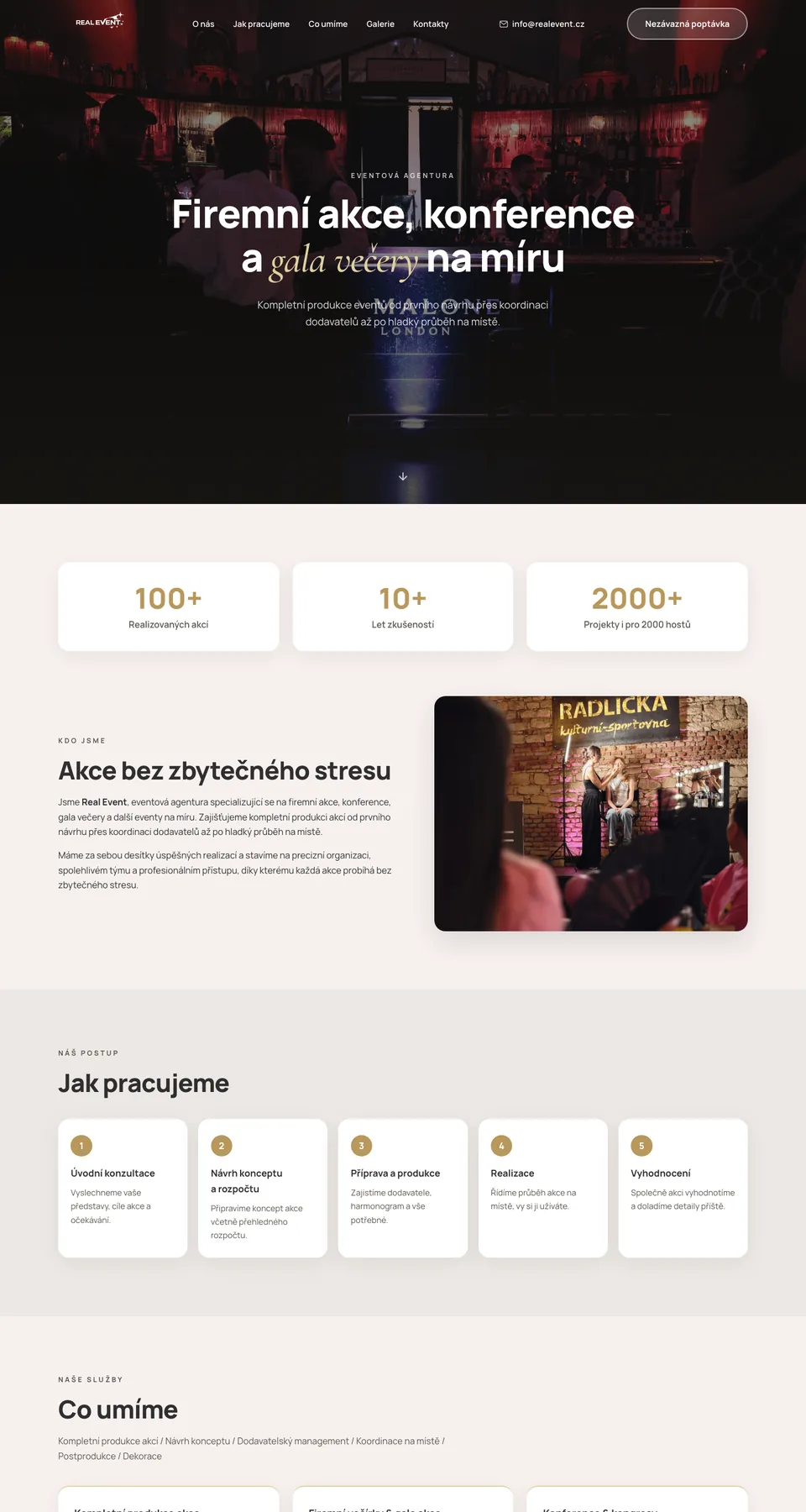 Real Event: Pořádání akcí