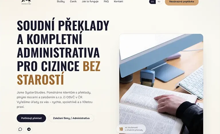 SysterStudies: Překlady a administrativa